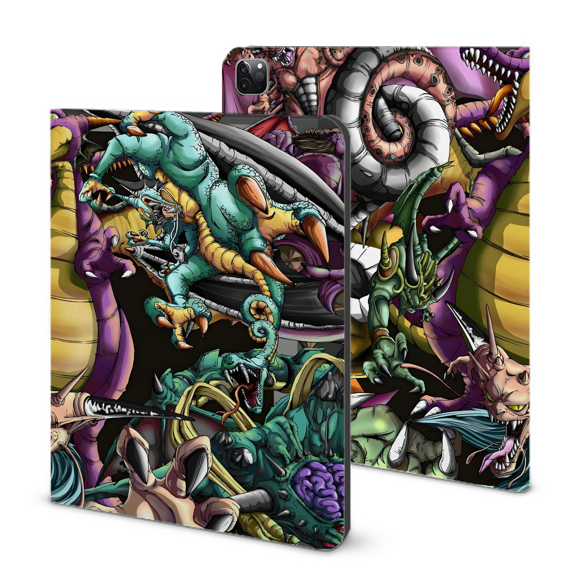 （画像用） ドラゴンクエスト Doragon Kuesuto Dragon Quest IPad ケース ブック型 PUレザー TPU 耐衝撃 軽量 薄型 ペン収納なし 全面保護 IPad 各モデル対応